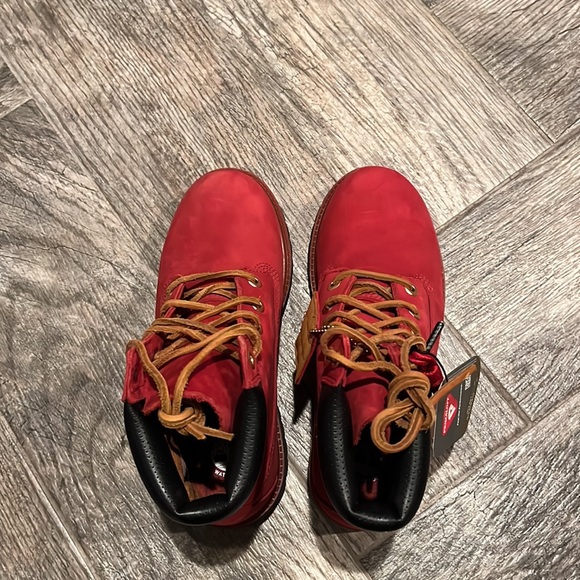 Timberland x Champs Juniors 6” Waterproof Boots Red TB0A1OP3 - Picture 4 of 8